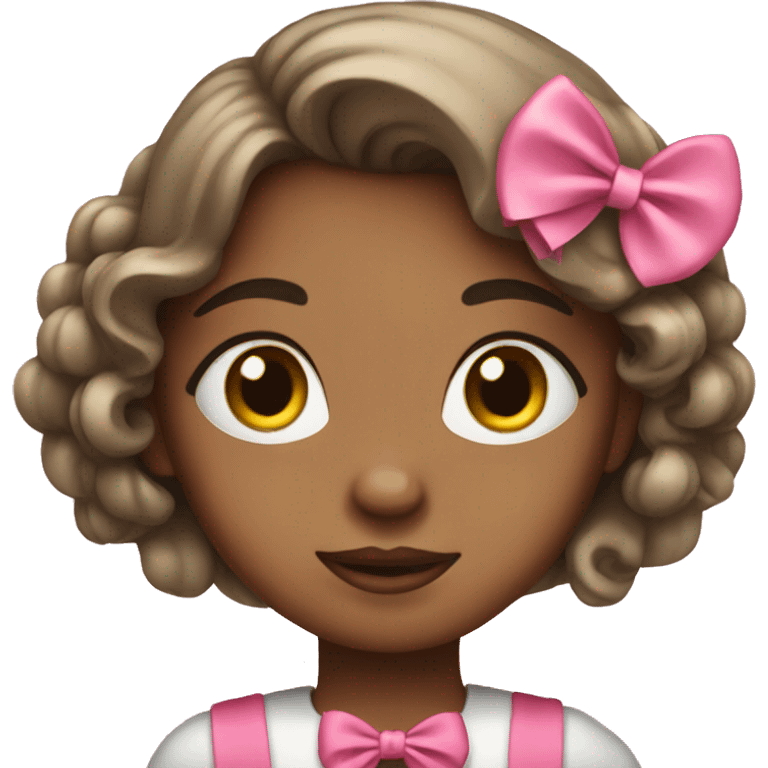 Girl with pink bow  emoji