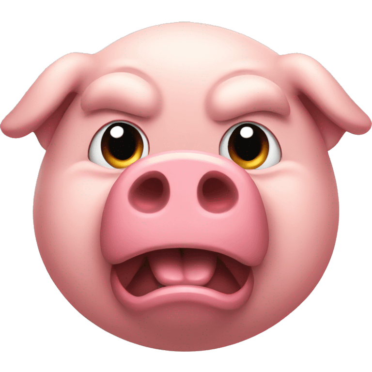 Angry pig emoji