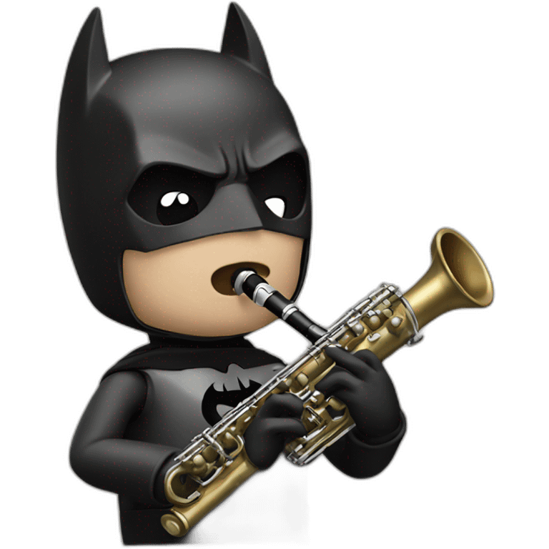 Batman playing clarinet  emoji