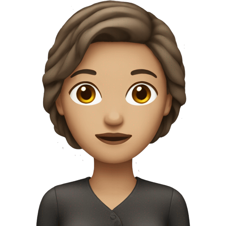 Woman with ash brown hair  emoji