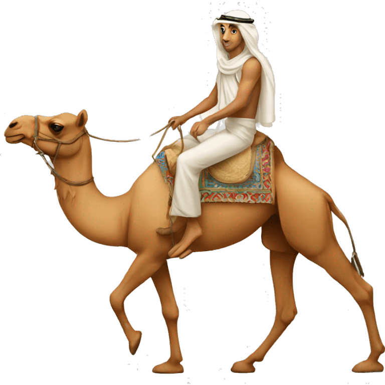 arabian on the camel emoji