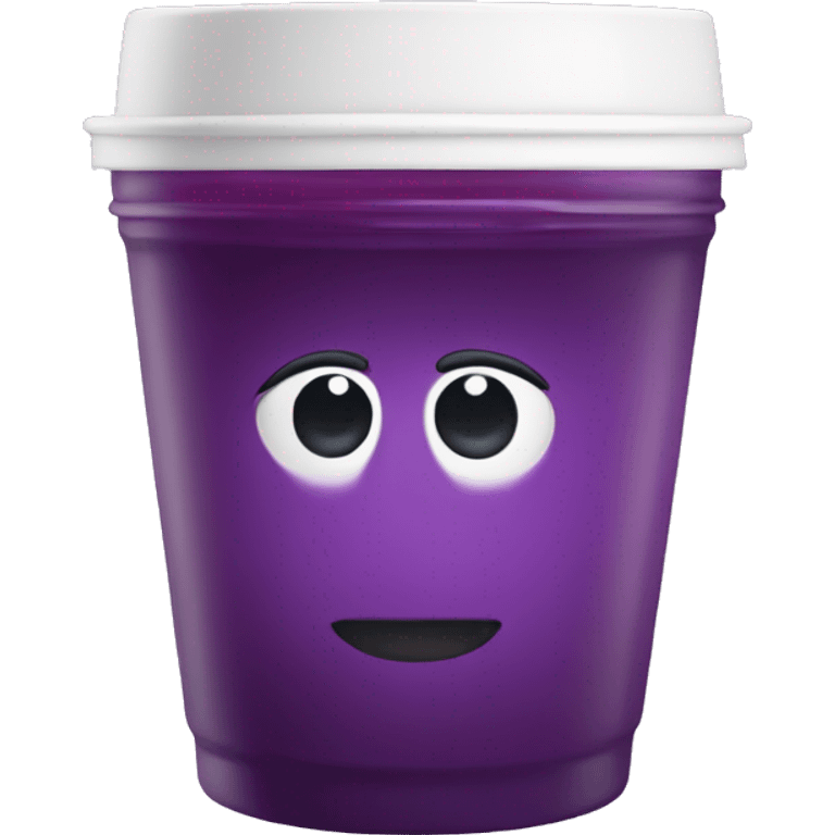 White cup with grape juice  emoji