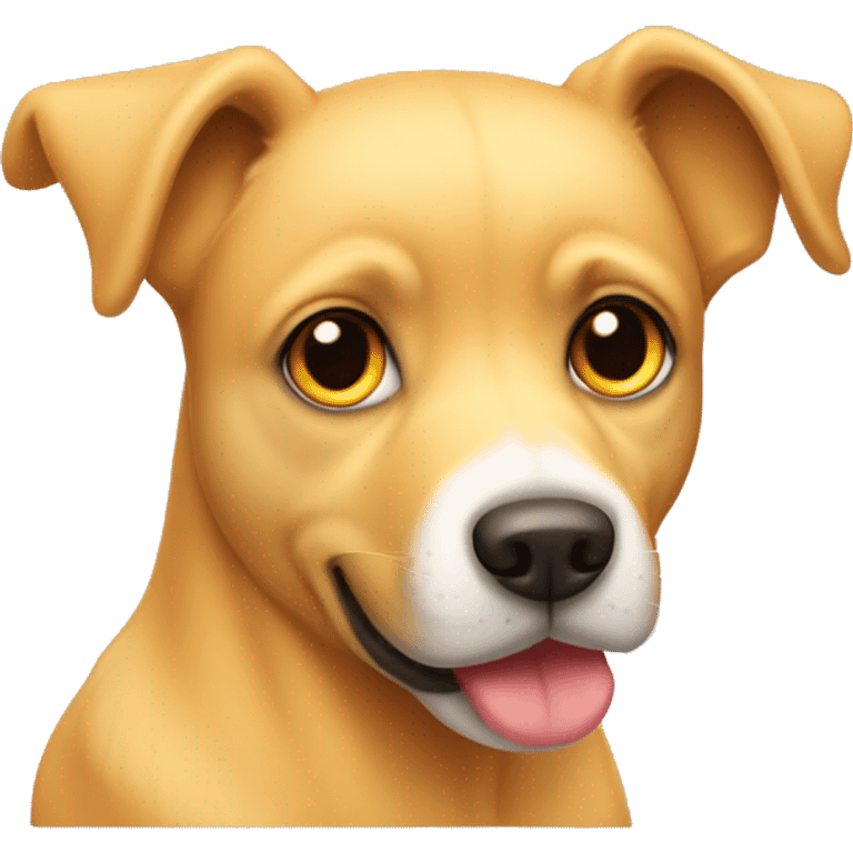 Perro con ojos de corazón color amarillo  emoji