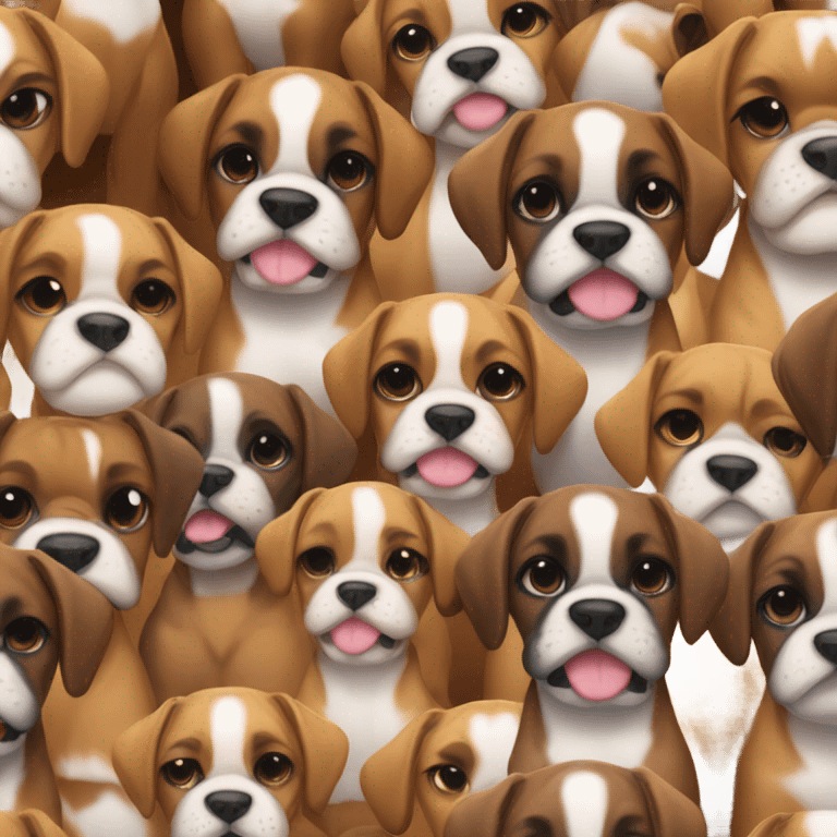 Boxer puppy party emoji