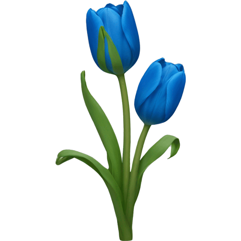 Blue tulips emoji