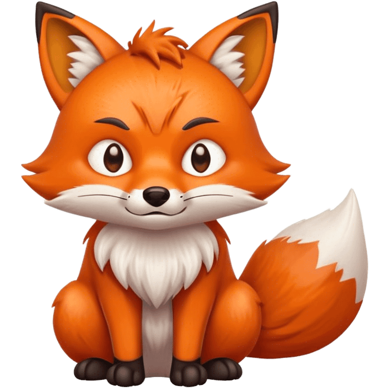 Grumpy fox emoji