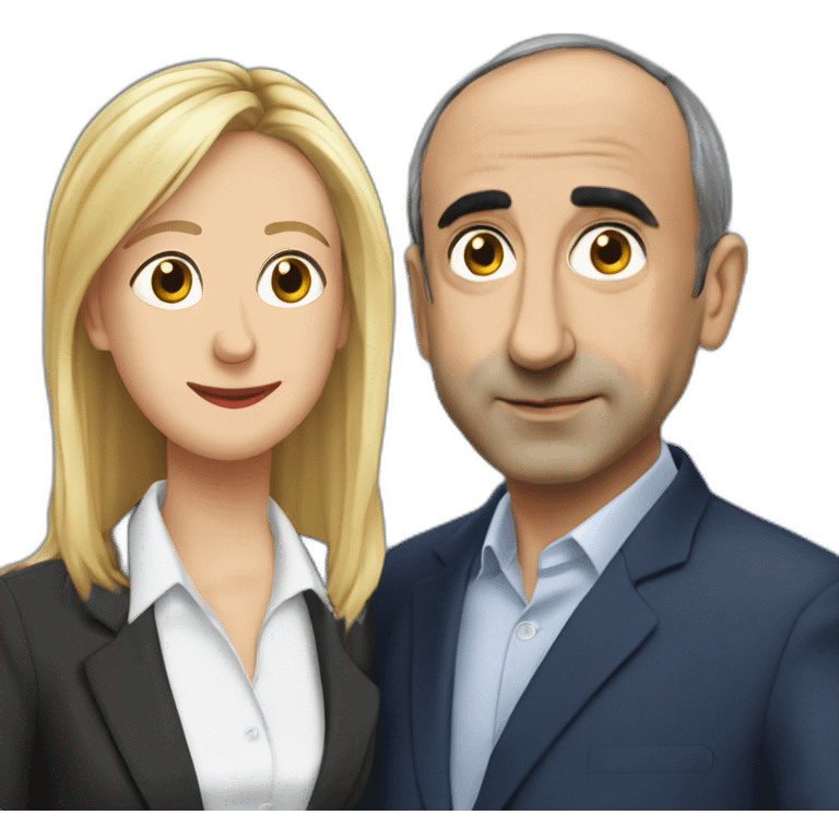 Zemmour qui sert la main à Marine Lepen emoji