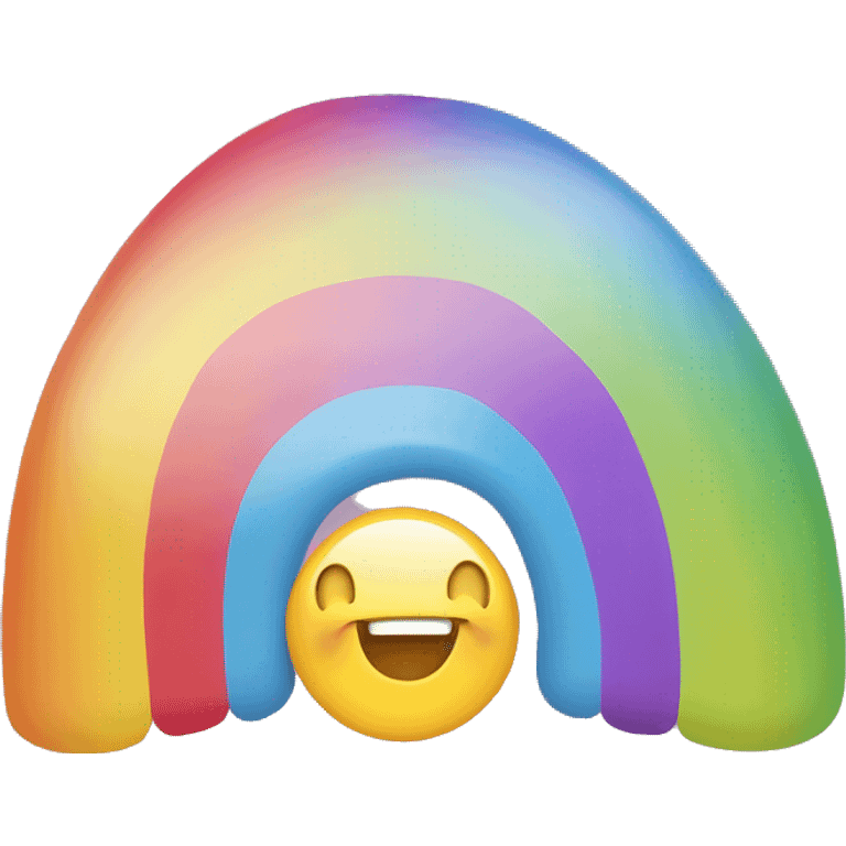 happy face with rainbow emoji