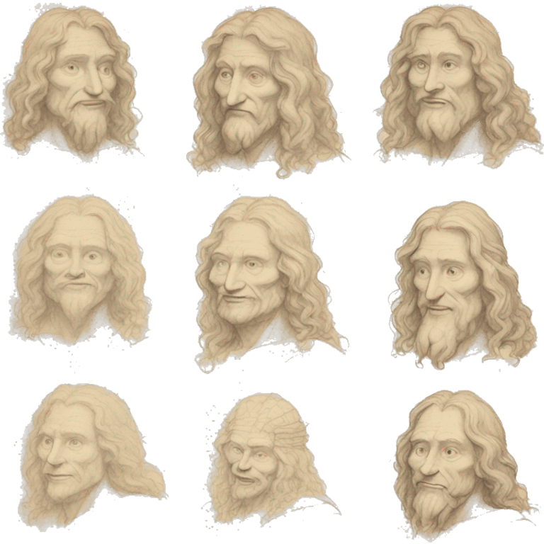 Leonardo daVinci sketches emoji