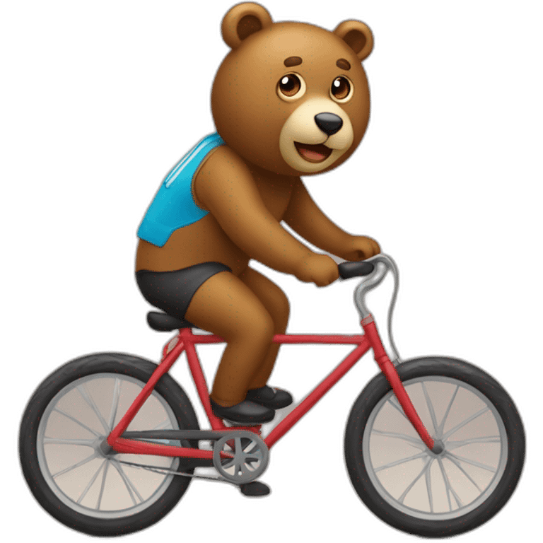 Ours sur un vélo emoji