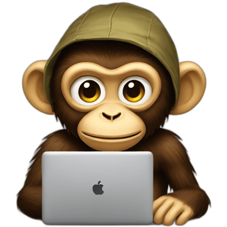 Hacker monkey emoji