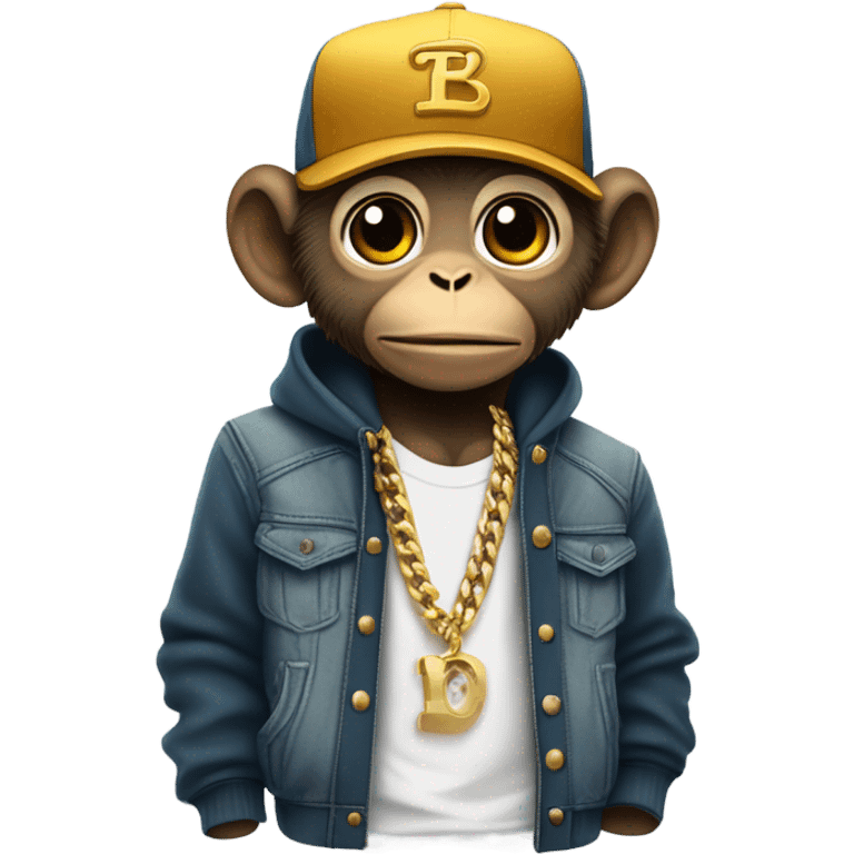 Hip hop monkey emoji