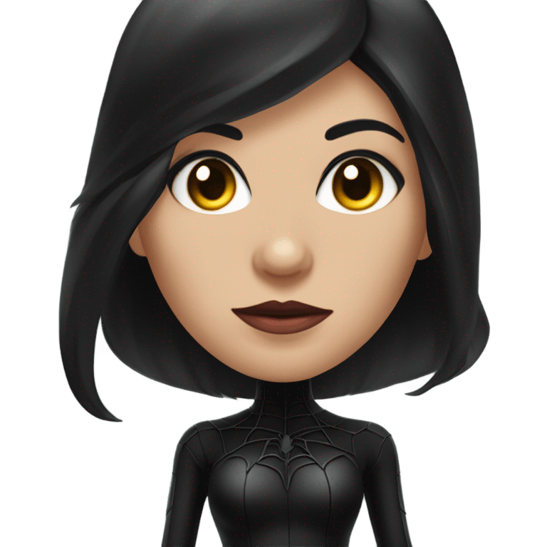 Head black widow woman emoji