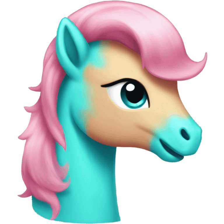 Pink and turquoise Ponyta  emoji