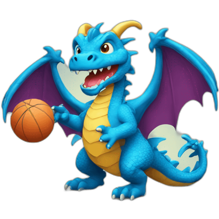 Dragon playing with ball emoji