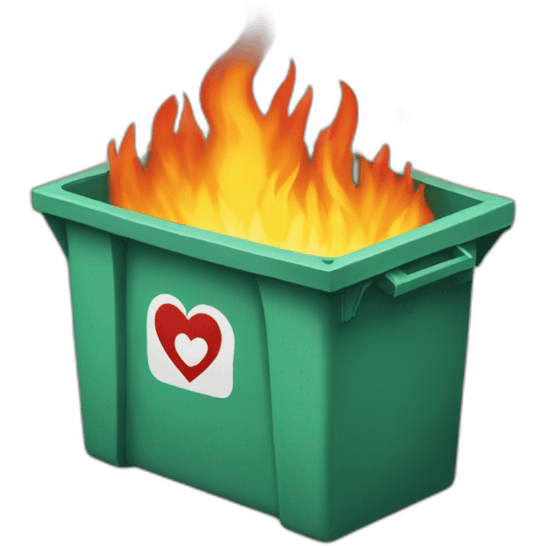 Love is blind dumpster fire emoji