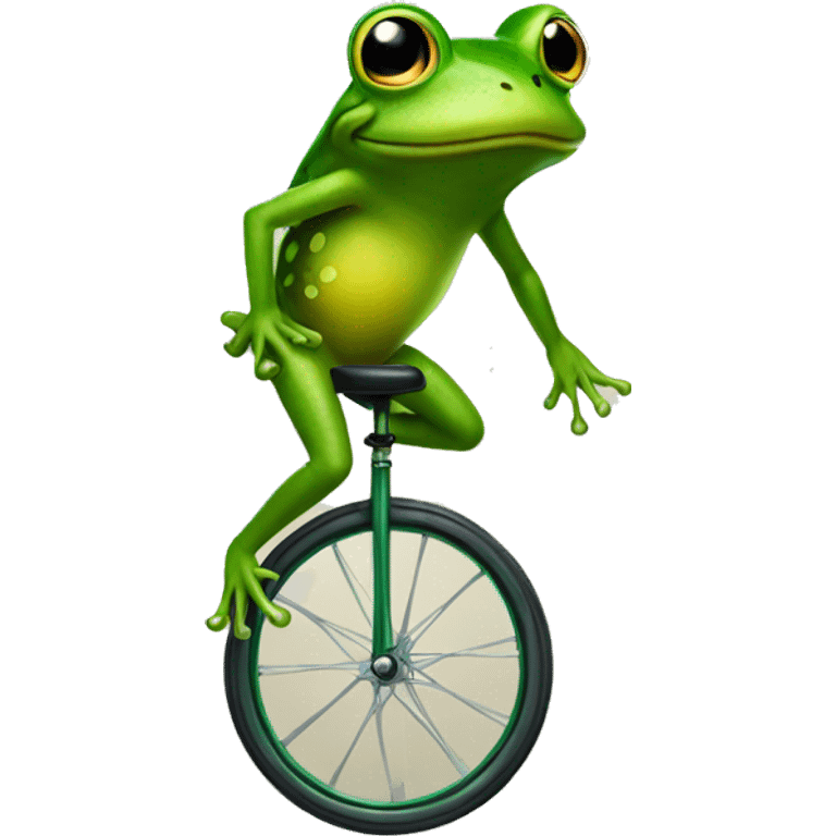 Frog in unicycle emoji