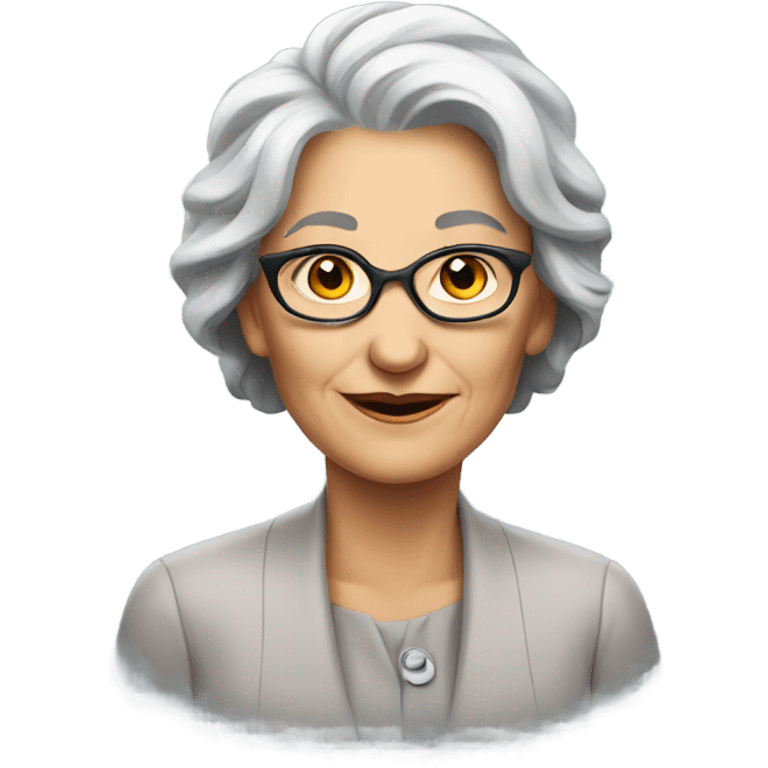 grey haired lady portrait emoji