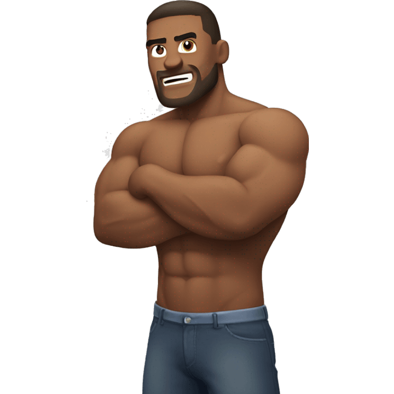 muscle shirtless guy emoji