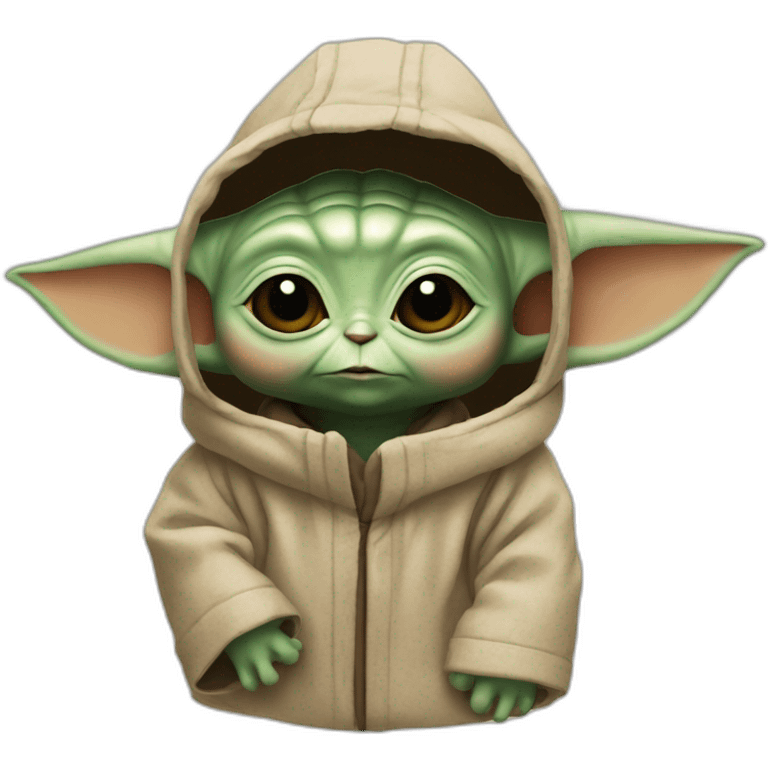 Baby Yoda with beskar emoji