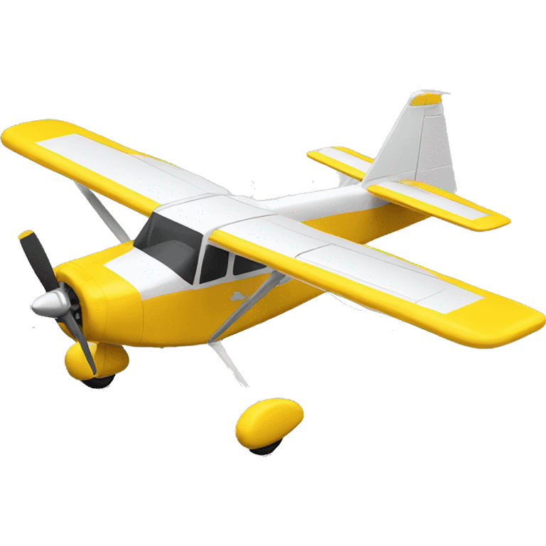 A Real cessna modelo 182 yellow airplane aside emoji