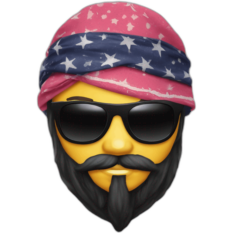 Randy savage baby head sunglasses bandana beard emoji