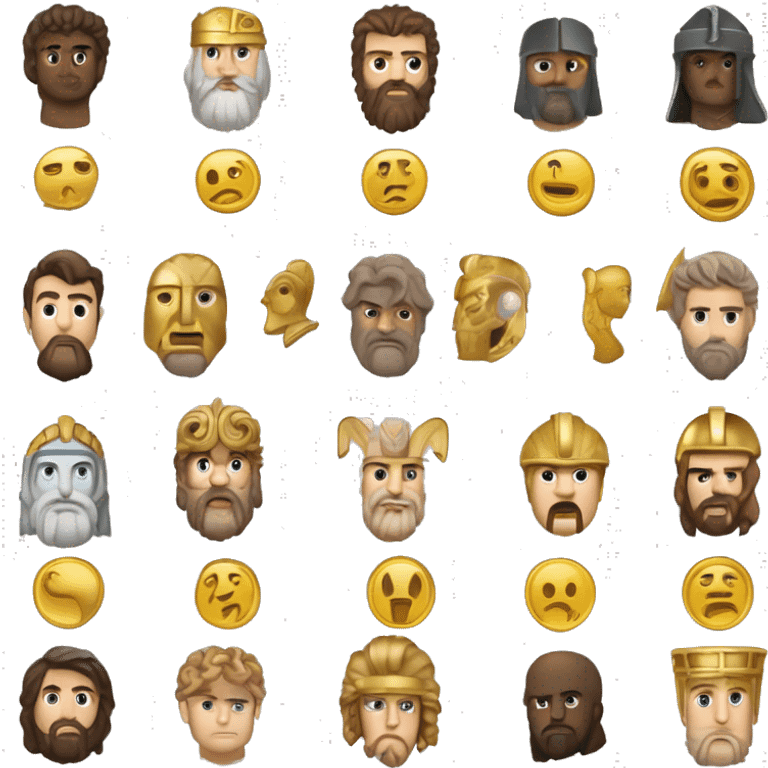 Dieu grec zeus haddes appolo poseidon kronos ares romain spqr spartiate guerrier symbole emoji