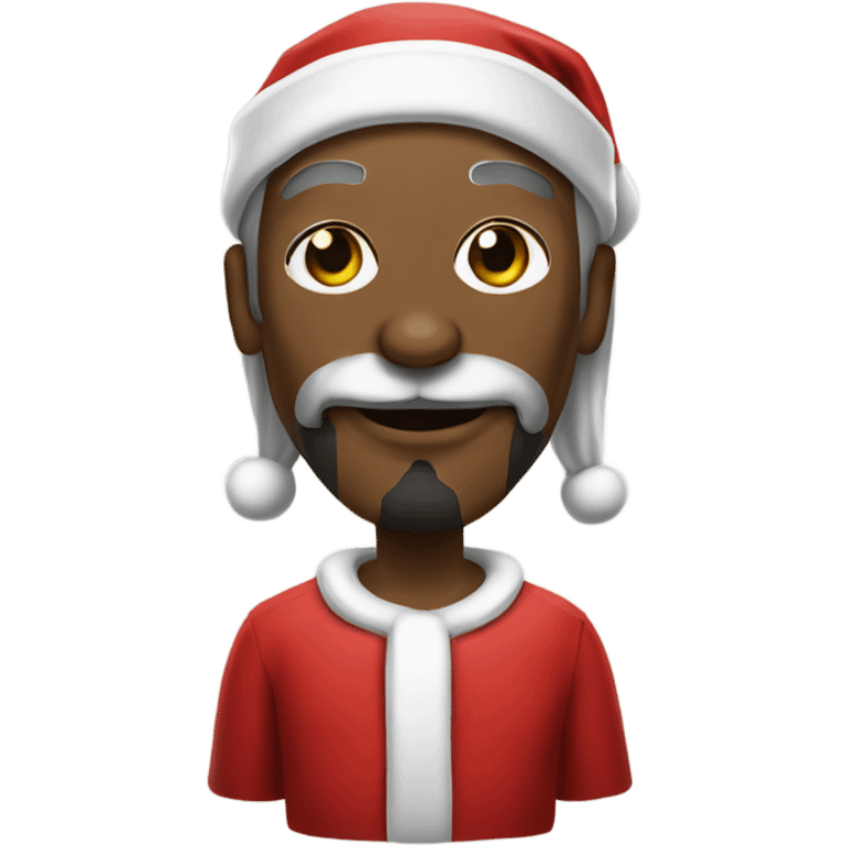 Snoop dogg dressed as Santa clause emoji