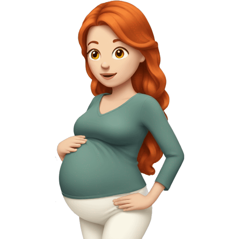 Pregnant redhead emoji