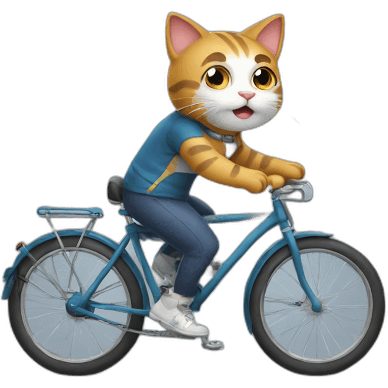 Cat on bike emoji