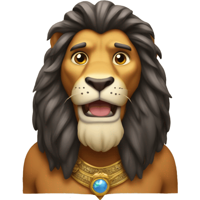 Loin king hapy emoji