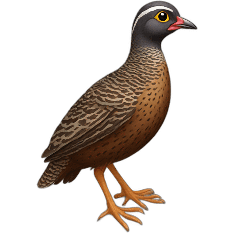 Black francolin bird emoji