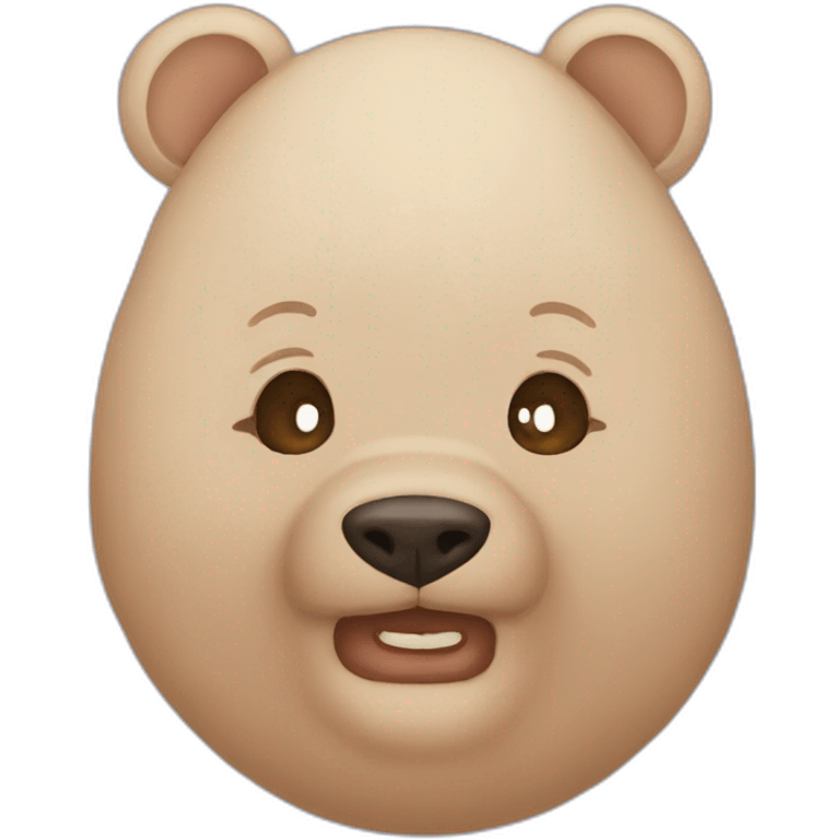 bear with alopecia emoji