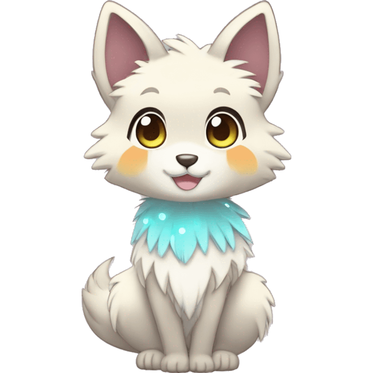 Cute Kawaii Chibi Anthro Fur-Sona Pretty Shiny Colorful Sparkly Fakemon Full Body emoji