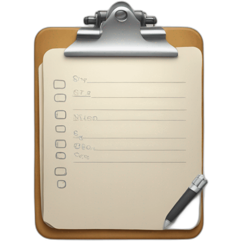 clipboard with prompt written on it emoji