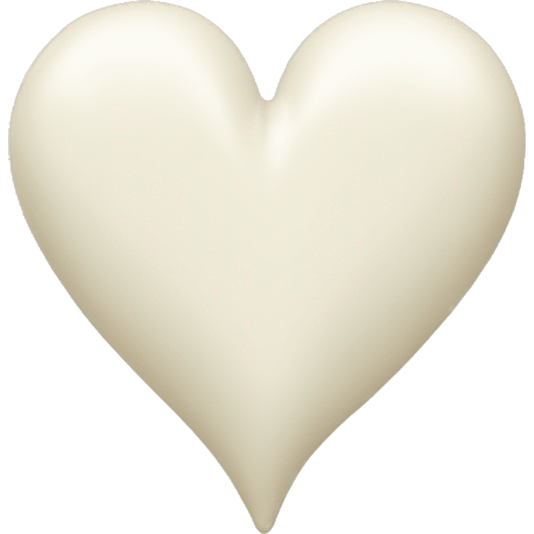 Ivory color heart emoji