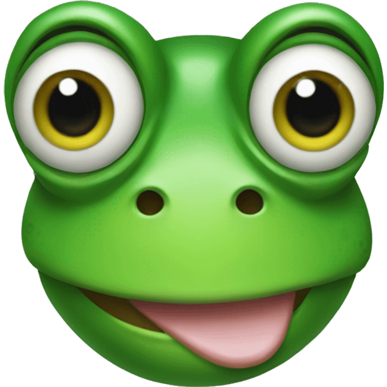 Frog with makeup emoji