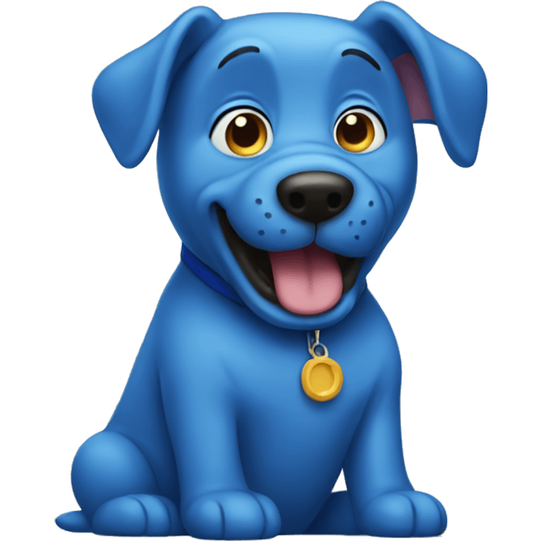 Big blue dog emoji