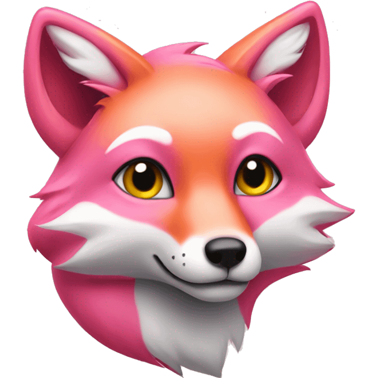 pink colored fox emoji