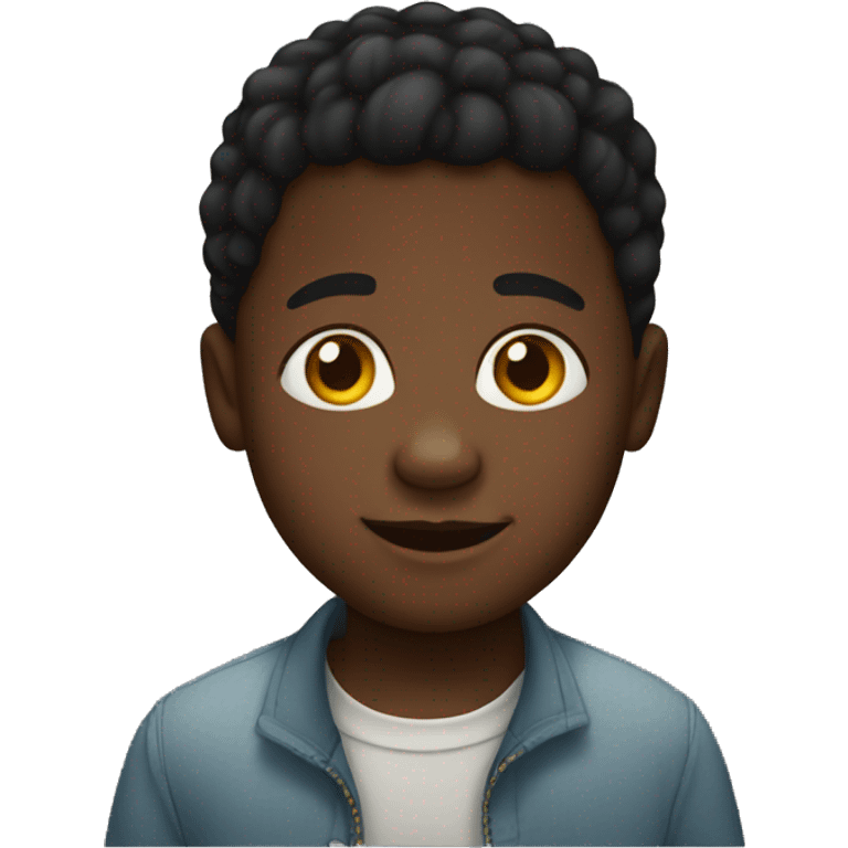 Down syndrome black kid emoji