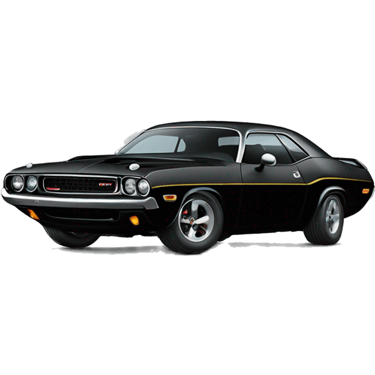 black dodge challenger 1969 emoji