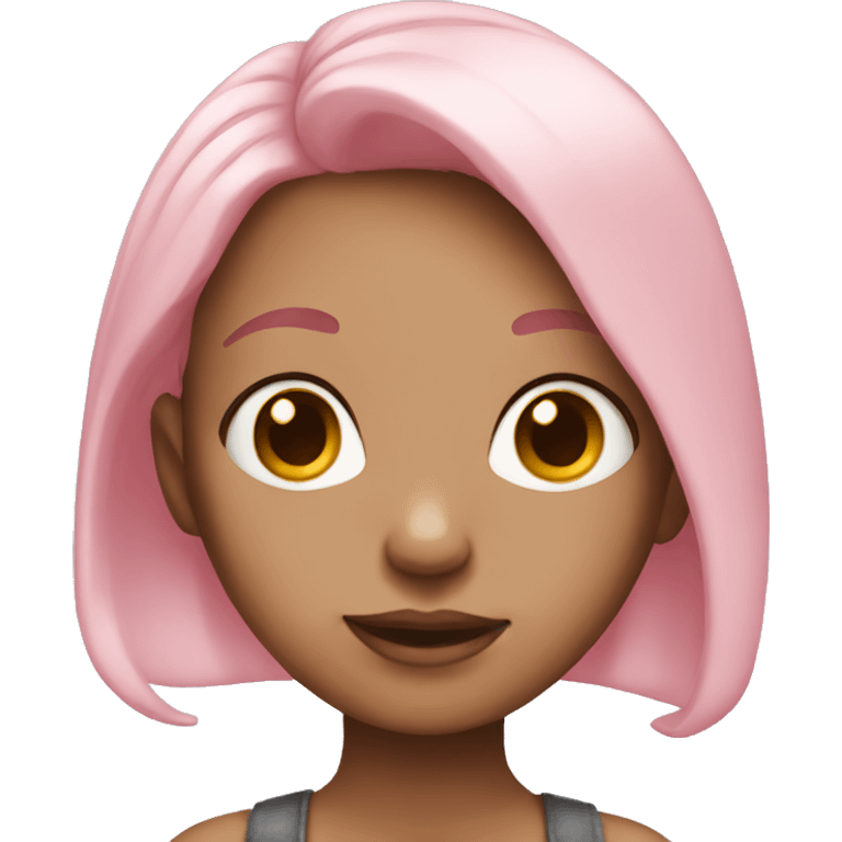 girl with pastel pink hair emoji