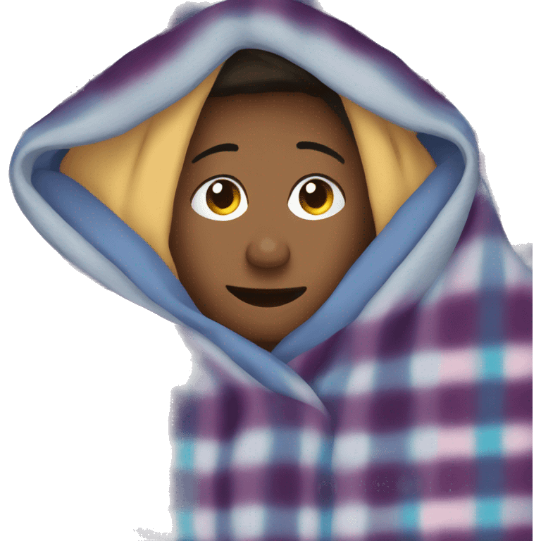 cozy up in blankets emoji