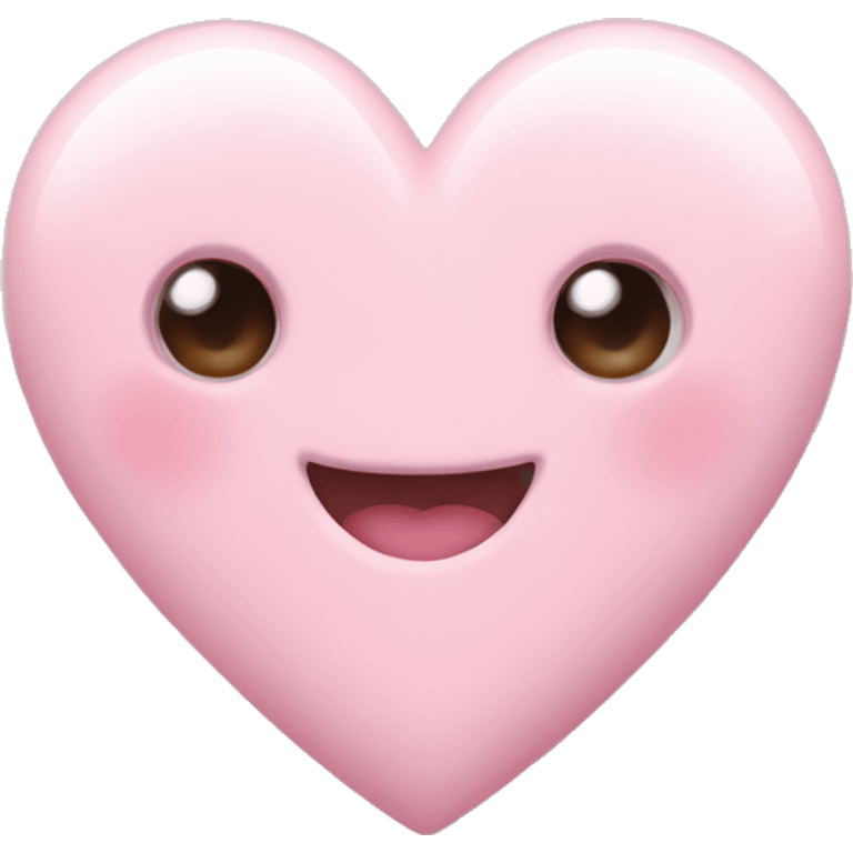 Pastel pink love heart  emoji