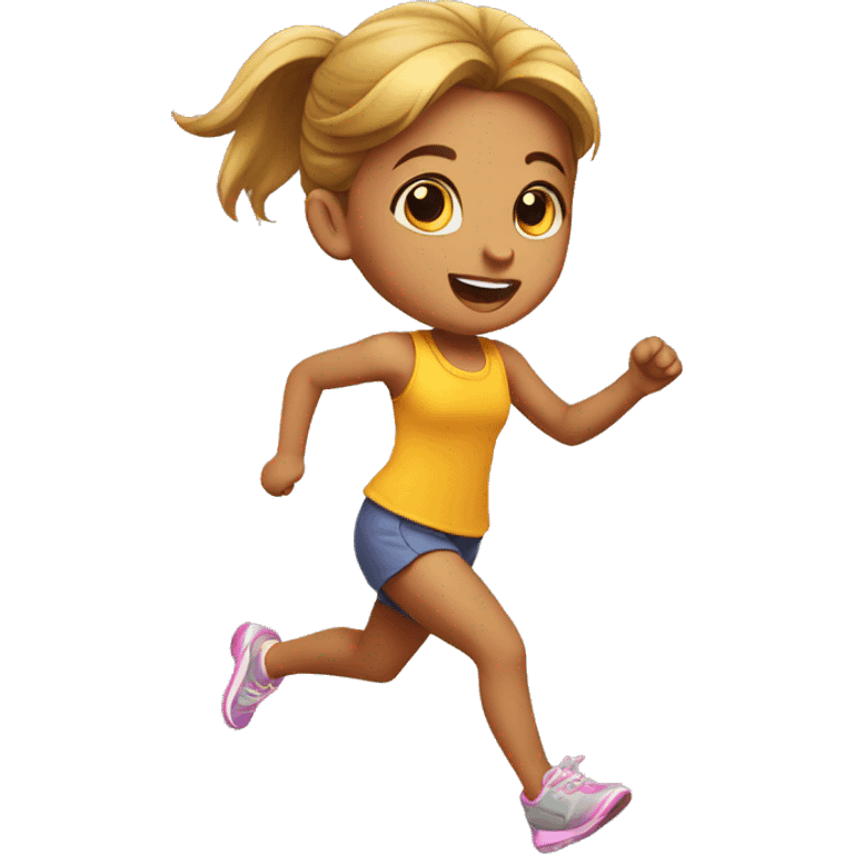 runing little girl emoji