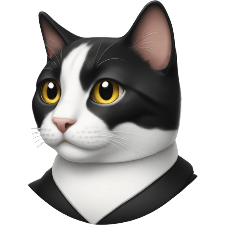 Tuxedo cat emoji