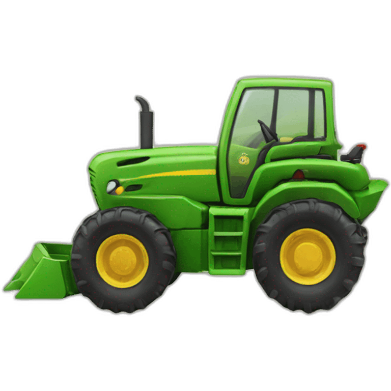 Tortue sur tracteur emoji