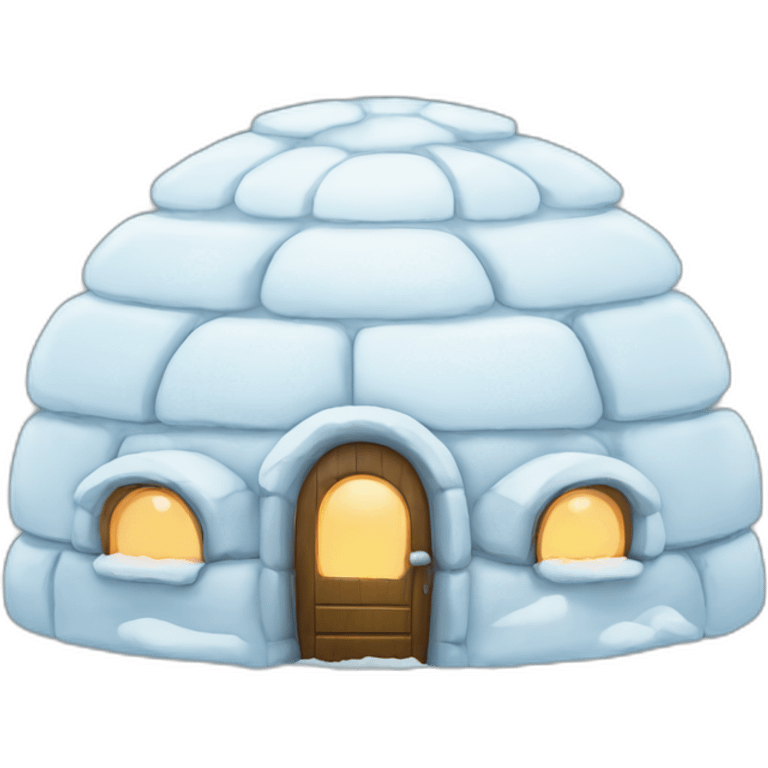 igloo with two eyes as doors emoji