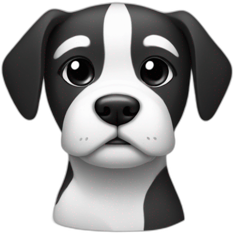 Dog with strips black and whites emoji