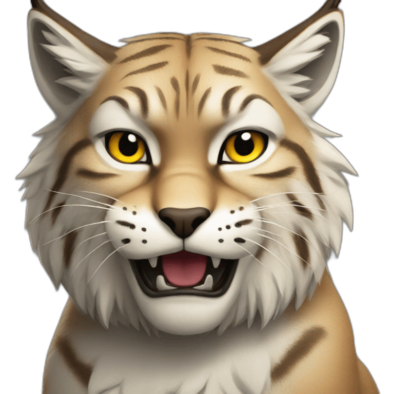 Furious mad annoyed angry lynx emoji